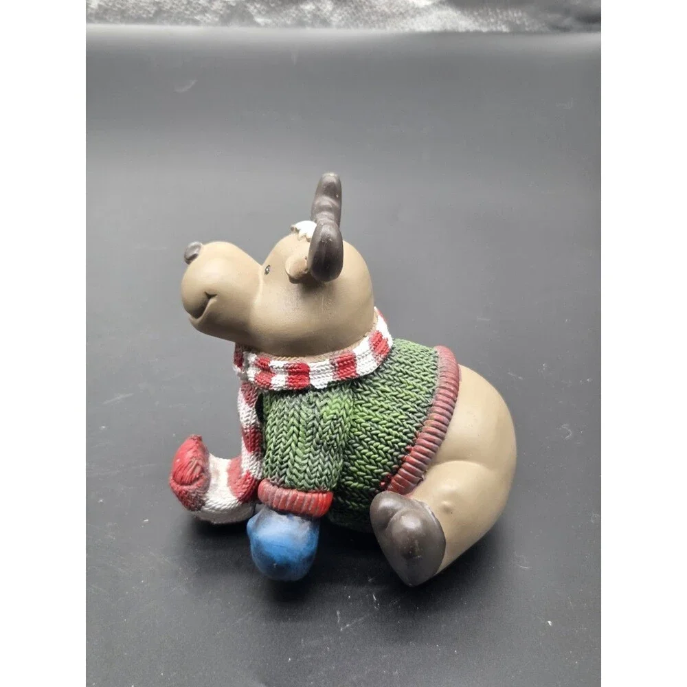 Holiday Moose Figural Christmas Stocking Hanger